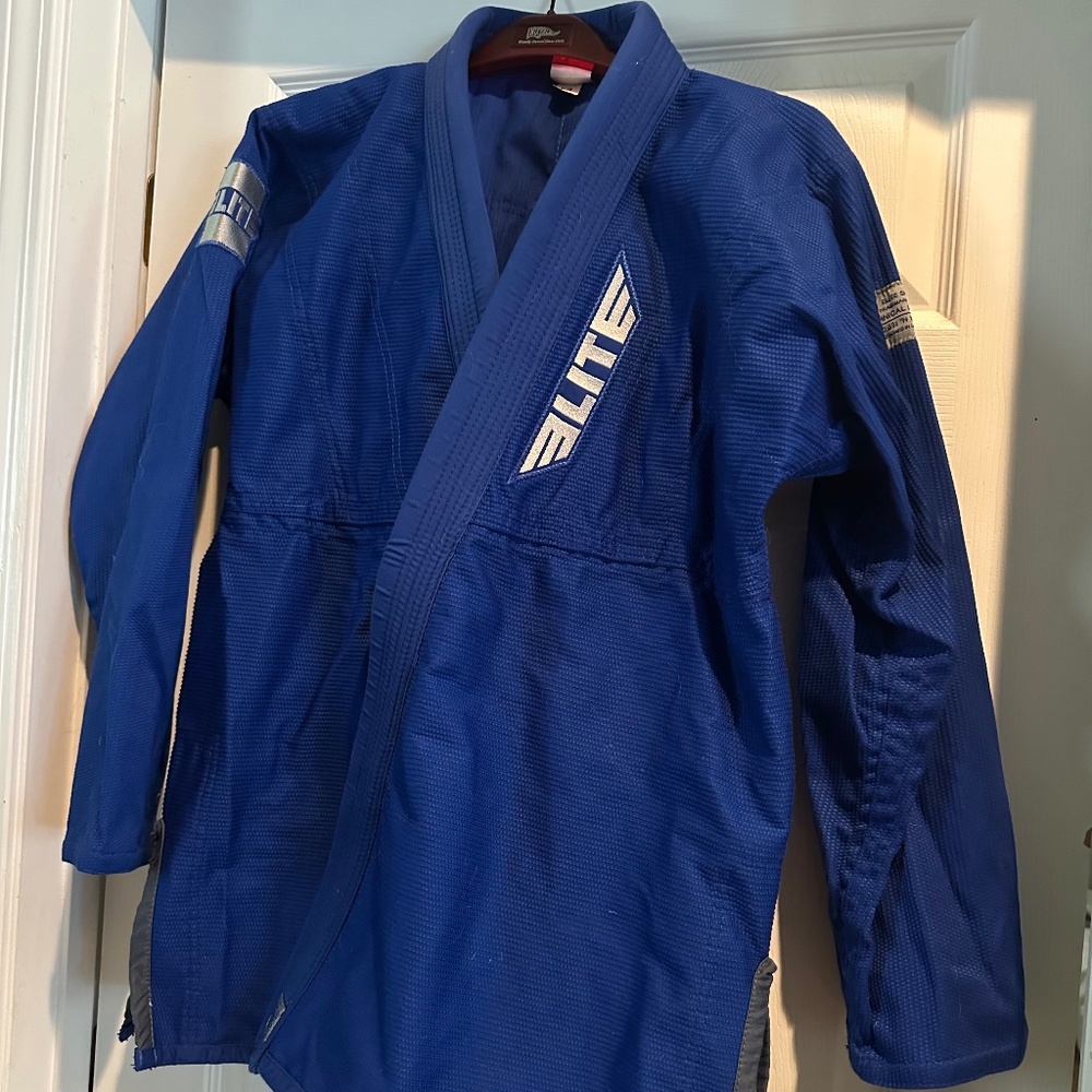 Elite brand royal blue men’s women’s jiu jitsu gi - size A1